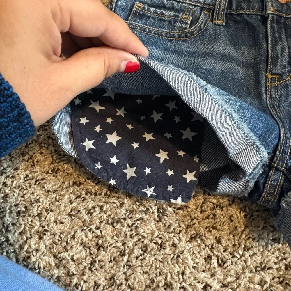 Old Navy Girls Dark Blue Jean Shorts - Picture 6 of 8